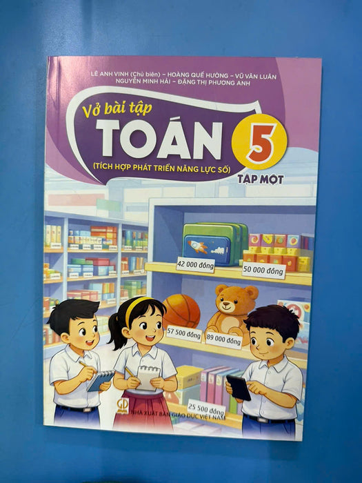 Sách Vở Bài Tập Toán 5- Tập Một- Tích Hợp Phát Triển Năng Lực Số (Kèm Nilon Bọc Sách, Nhãn Tên)
