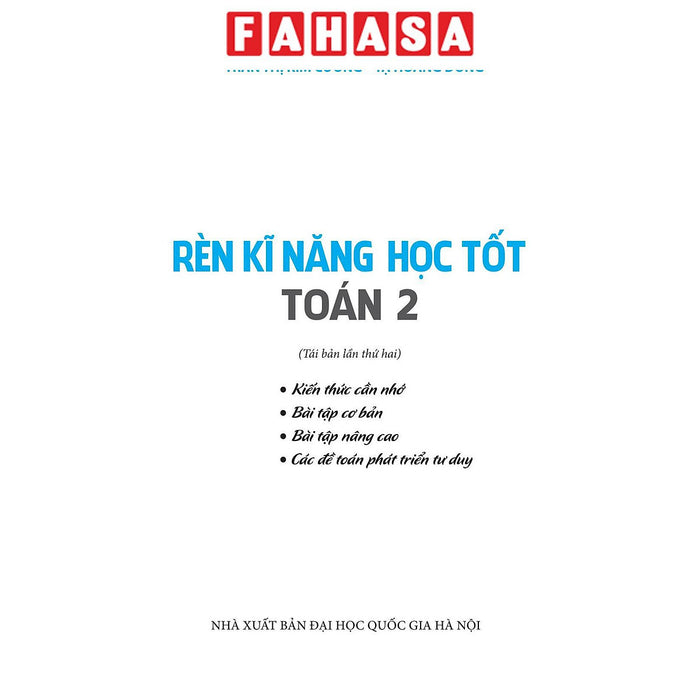 Sách - Rèn Kĩ Năng Học Tốt Toán 2 - Hỗ Trợ Phát Triển Năng Lực Giải Toán (Tái Bản 2026)