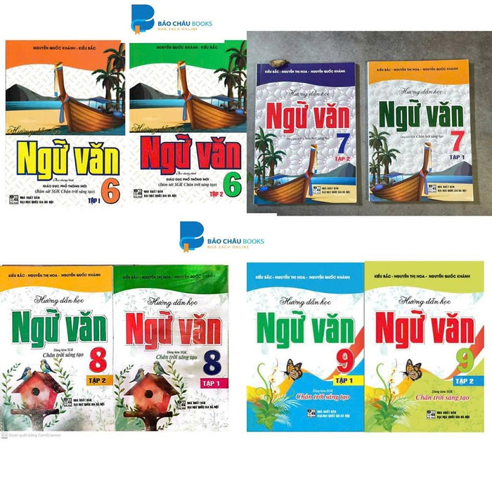 Sách - Hướng Dẫn Học Ngữ Văn 6 7 8 9 - Tập 1 + Tập 2 (Dùng Kèm Sgk Chân Trời Sáng Tạo) - Ha