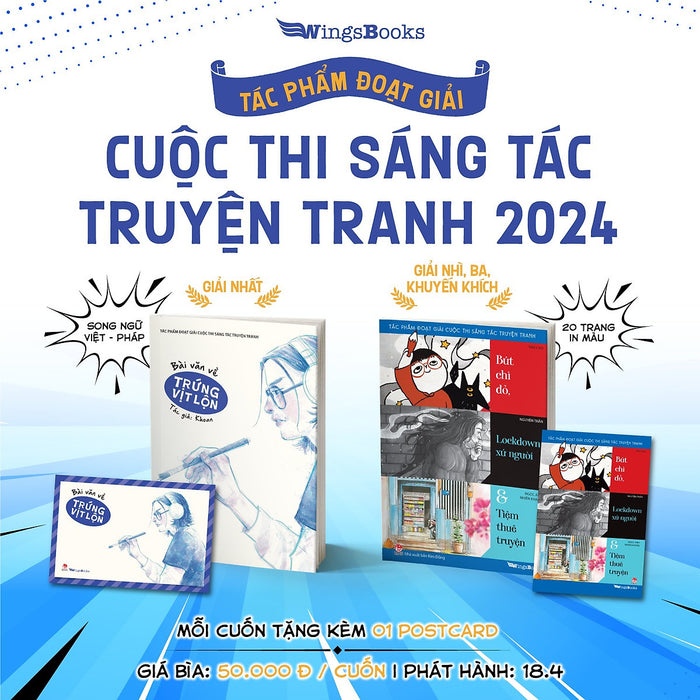 Truyện Tranh Bài Văn Về Trứng Vịt Lộn - Bút Chì Đỏ, Lockdown Xứ Người & Tiệm Thuê Truyện (Chang Book)