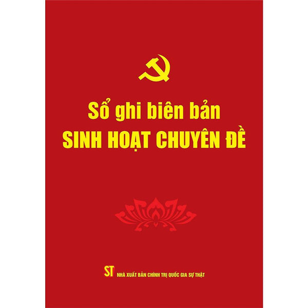 Sách - Sổ Ghi Biên Bản Sinh Hoạt Chuyên Đề