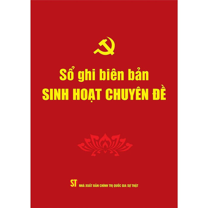 Sách - Sổ Ghi Biên Bản Sinh Hoạt Chuyên Đề
