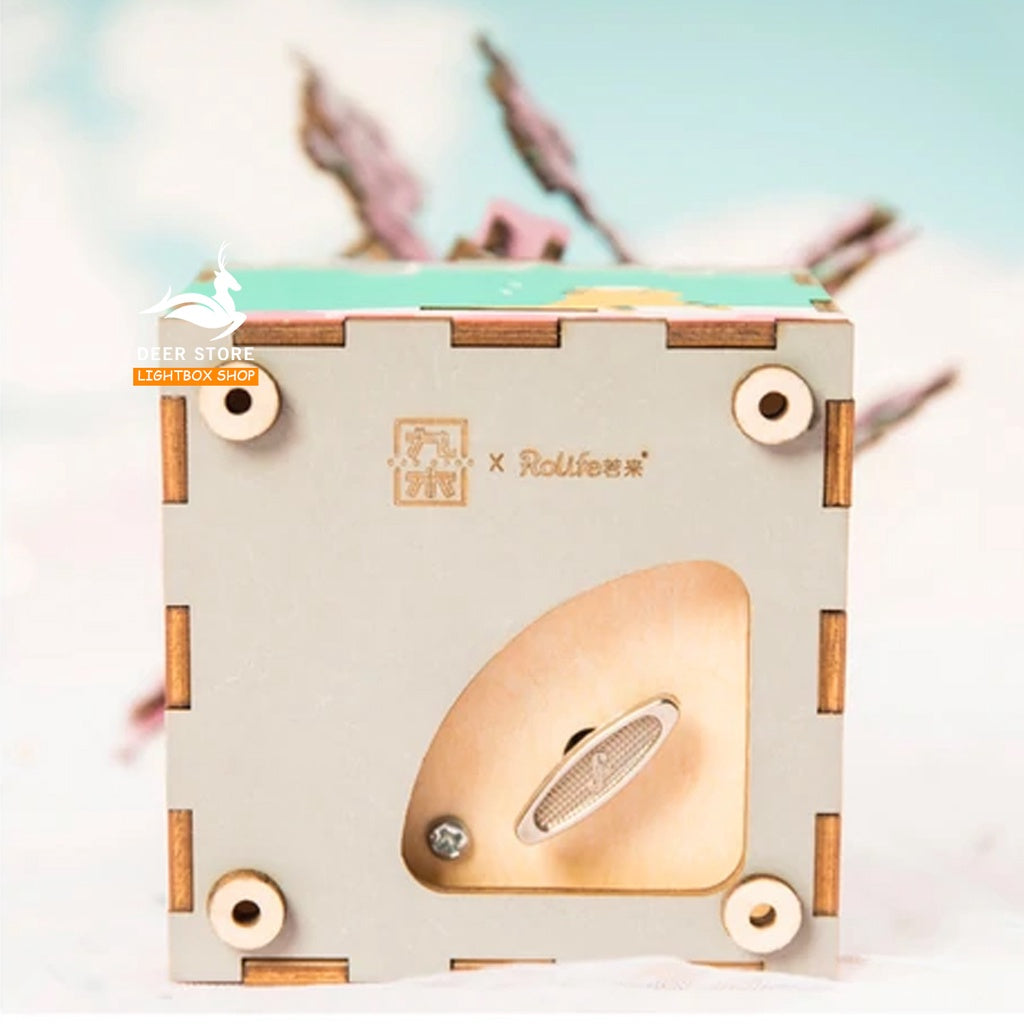 [BẢN TIẾNG ANH] Mô hình Hộp nhạc DIY MUSIC BOX - Robotime Cherry Blossom Tree AM409 | Đồ chơi lắp ráp gỗ 3D