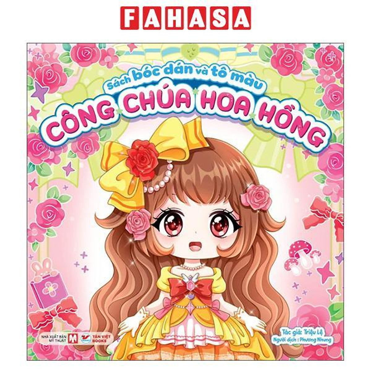 Sách - Sách Bóc Dán Và Tô Màu - Công Chúa Hoa Hồng