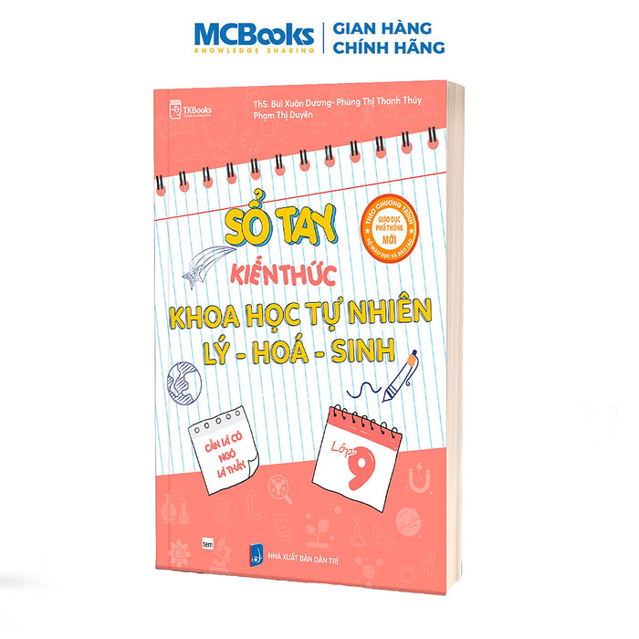 Sổ Tay Kiến Thức Khoa Học Tự Nhiên Lý – Hóa – Sinh Lớp 9