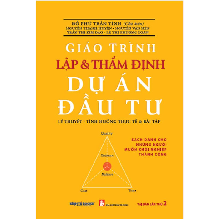 Sách - Giáo Trình Lập Và Thẩm Định Dự Án Đầu Tư - Lý Thuyết - Tình Huống Thực Tế Và Bài Tập - Ns Kinh Tế