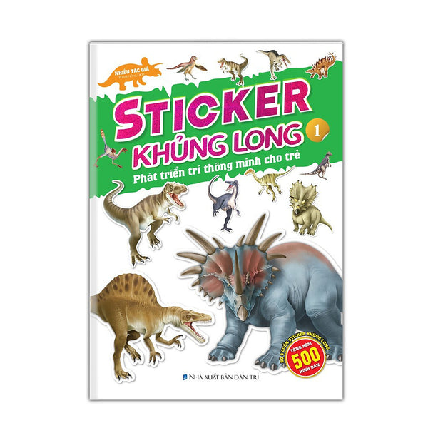 Sách - Sticker Khủng Long: Phát Triển Trí Thông Minh Cho Trẻ 1 (8 Trang Sticker Dán Hình)