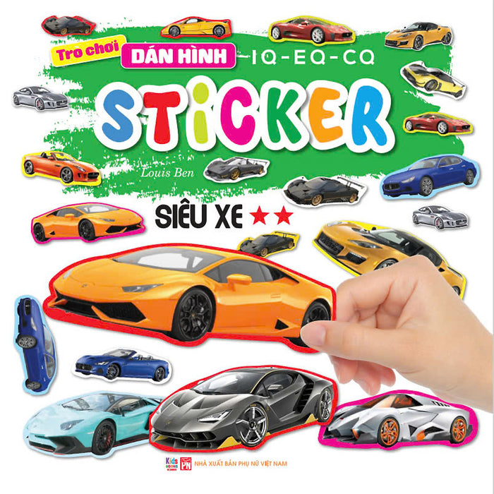 Trò Chơi Dán Hình Iq - Eq - Cq Sticker - Siêu Xe - 2 Sao