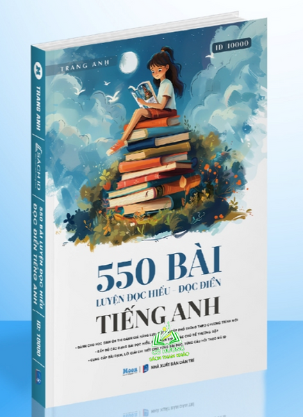 Sách Tiếng Anh Cô Trang Anh: 550 Bài Đọc Hiểu Đọc Điền Ôn Thi Đgnl, Tnpt Quốc Gia 2024 Moonbook #Huongbook