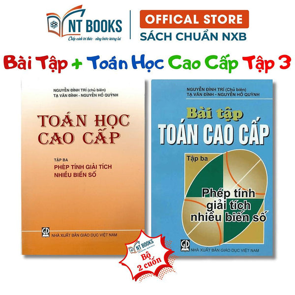 Sách - Bộ Toán Học Cao Cấp Và Bài Tập Toán Cao Cấp Tập 3 - Phép Tính Giải Tích Nhiều Biến Số - Khổ Nhỏ - Nxb Giáo Dục-Hv