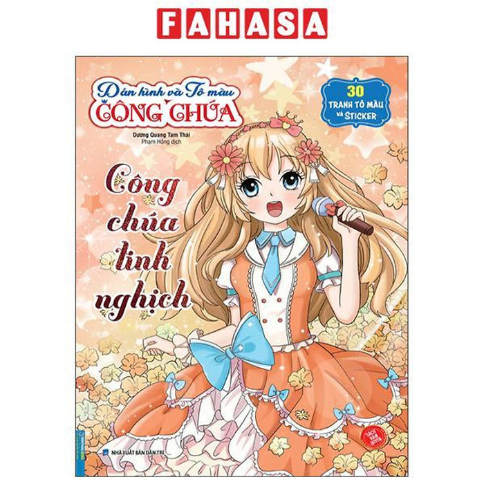 Sách - Dán Hình Và Tô Màu Công Chúa - Công Chúa Tinh Nghịch