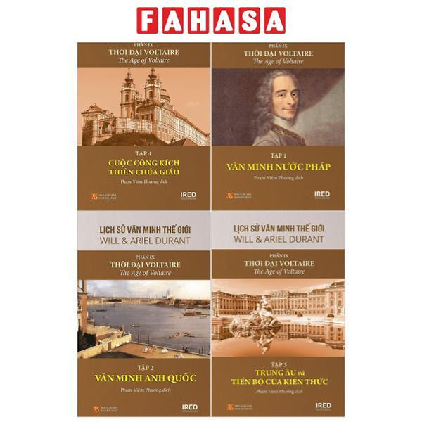 Sách - Bộ Sách Lịch Sử Văn Minh Thế Giới - Phần Ix - Thời Đại Voltaire (Bộ 4 Cuốn) (Tái Bản 2025)