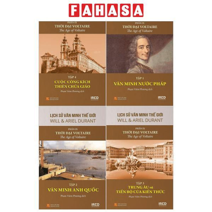 Sách - Bộ Sách Lịch Sử Văn Minh Thế Giới - Phần Ix - Thời Đại Voltaire (Bộ 4 Cuốn) (Tái Bản 2025)