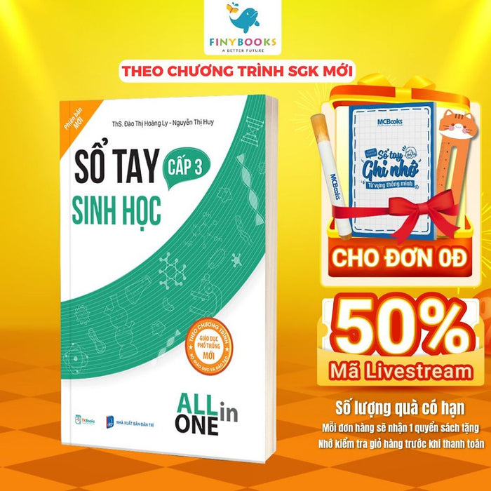 Sách - Sổ Tay Sinh Học Cấp 3- All In One (Cập Nhật Chương Trình Sgk Mới) - Tkbooks