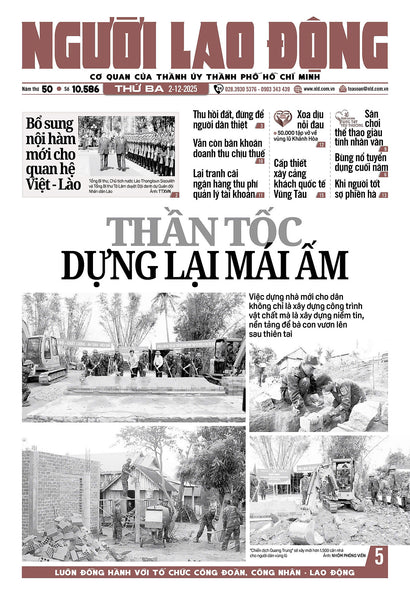 Nhật Báo Người Lao Động Từ Ngày 01-12-2025 Đến 07-12-2025