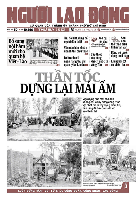 Nhật Báo Người Lao Động Từ Ngày 01-12-2025 Đến 07-12-2025