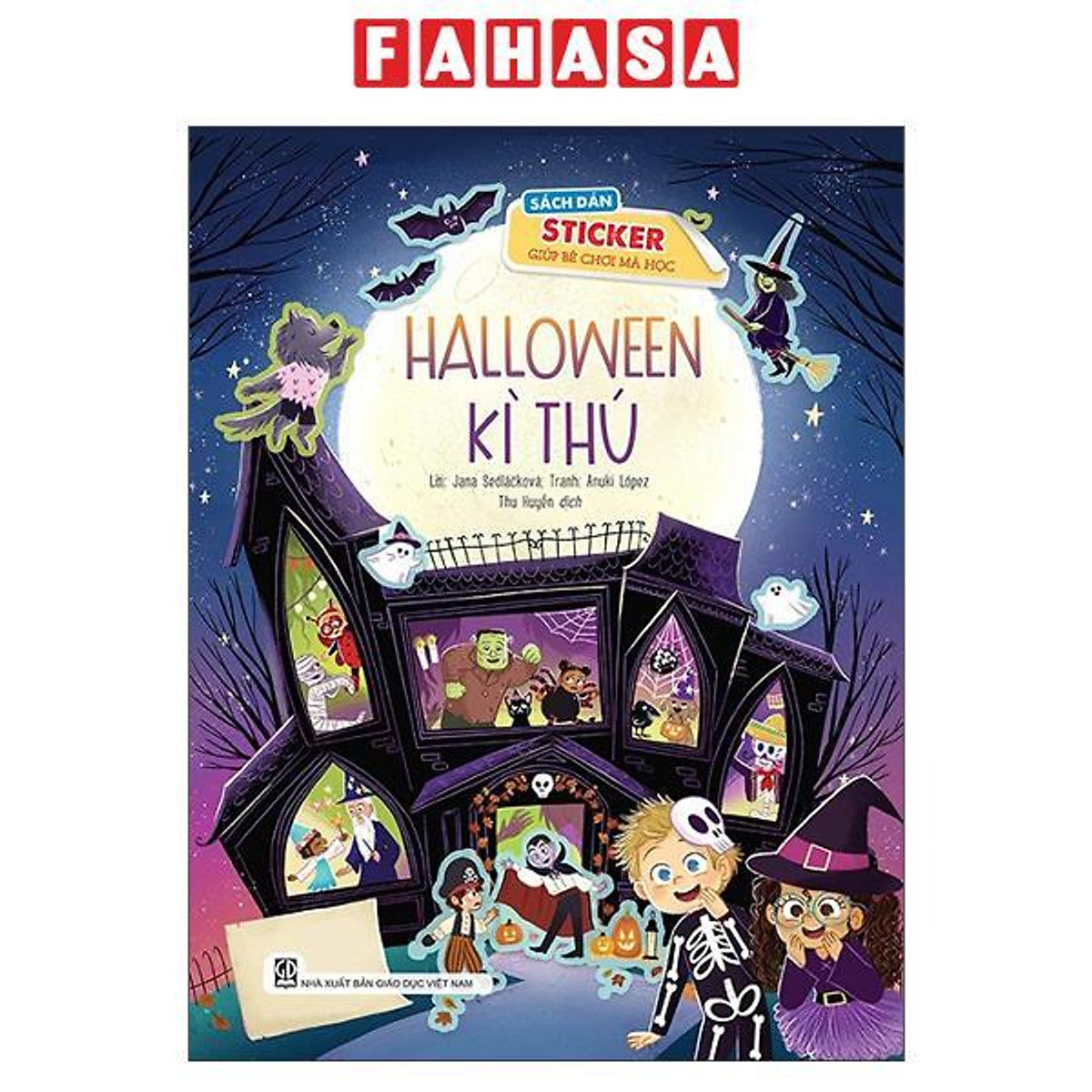 Sách - Sách Dán Sticker Giúp Bé Chơi Mà Học - Halloween Kì Thú