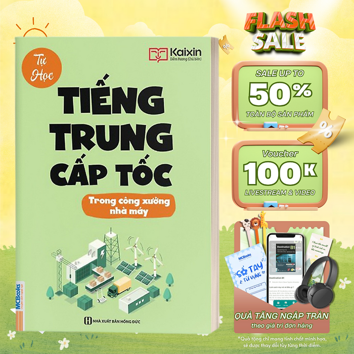 Sách - Tự Học Tiếng Trung Cấp Tốc Trong Công Xưởng Nhà Máy - Kèm App Online