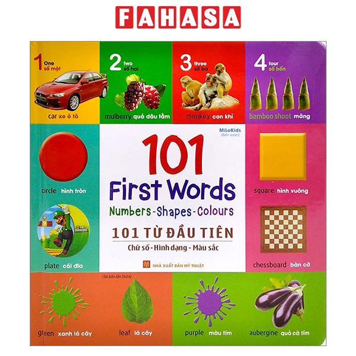 Sách - 101 Từ Đầu Tiên - Chữ Số-Hình Dạng-Màu Sắc - 101 First Words - Numbers-Shapes-Colours (Tái Bản 202+6)