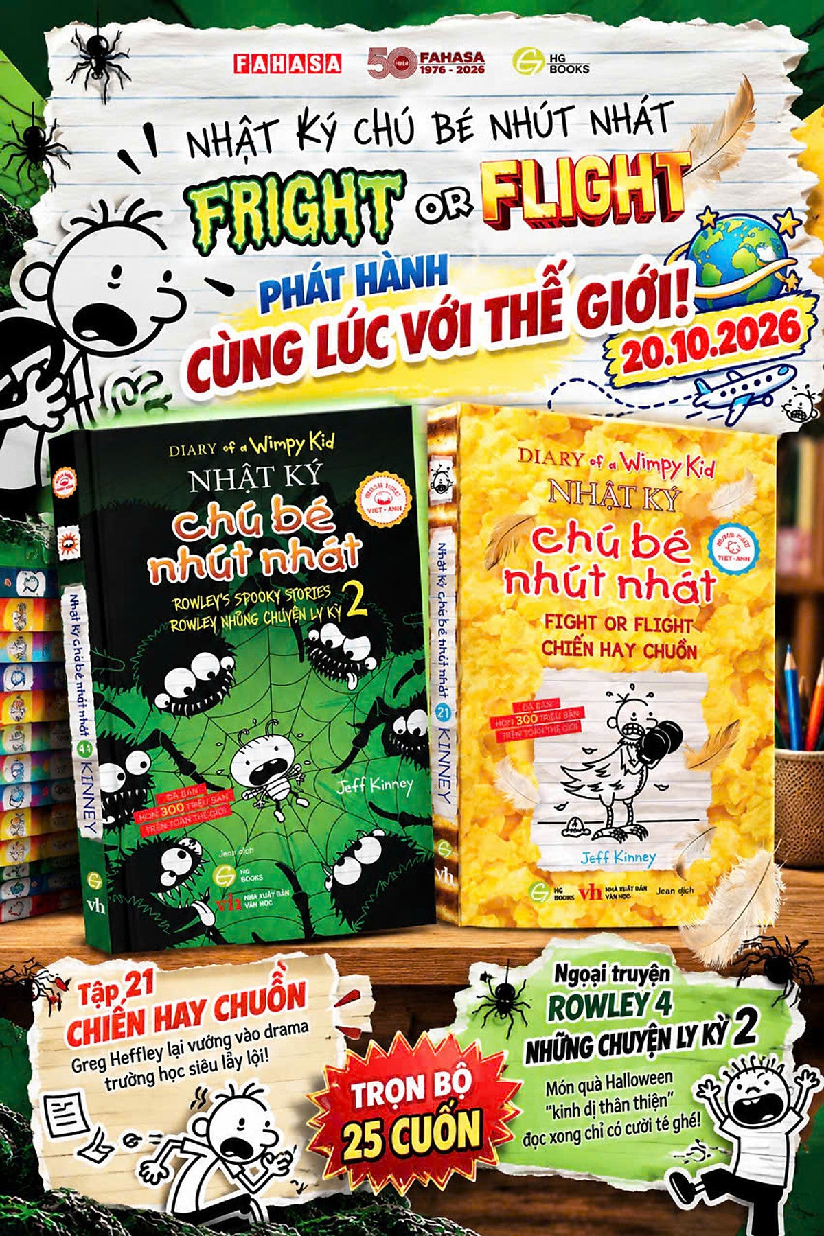 (Tập 21) Nhật Ký Chú Bé Nhút Nhát – Chiến Hay Chuồn – Jeff Kinney – Hà Giang Books – Nxb Văn Học