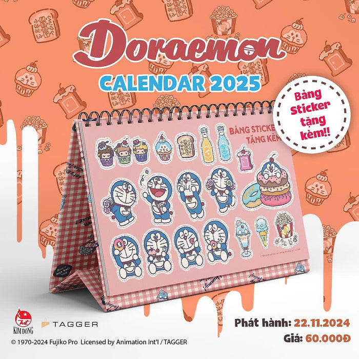 Lịch Bàn - Doraemon Calendar 2025 - Kim Đồng