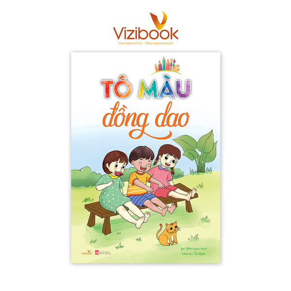 Sách Cho Bé - Tô Màu Đồng Dao - Khổ A4 - Bìa Cán Kim Tuyến - Sách Tô Màu Cho Bé
