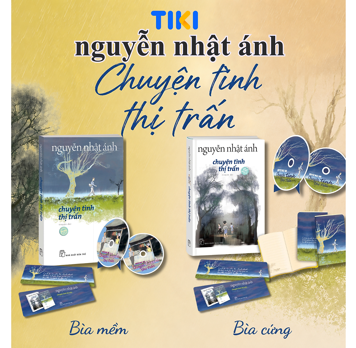 Sách Chuyện Tình Thị Trấn (Nguyễn Nhật Ánh) - Nxb Trẻ - 2 Phiên Bản & Quà Tặng Kèm