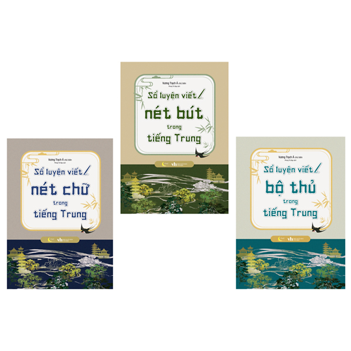 Sách Sổ Luyện Viết Tiếng Trung: Bộ Thủ + Nét Chữ + Nét Bút (Bộ 3 Cuốn)