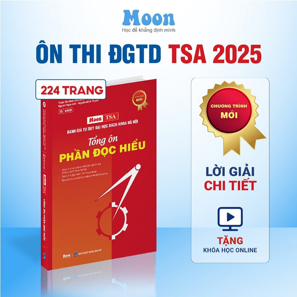 [ Tsa 2025 ] Sách Đánh Giá Tư Duy Đại Học Bách Khoa Hà Nội Moonbook