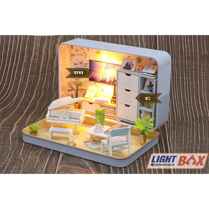 Nhà búp bê - BOX THEATER [Mô hình có nội thất + Đèn LED] - Quà tặng sinh nhật tự làm S931, S932, S933