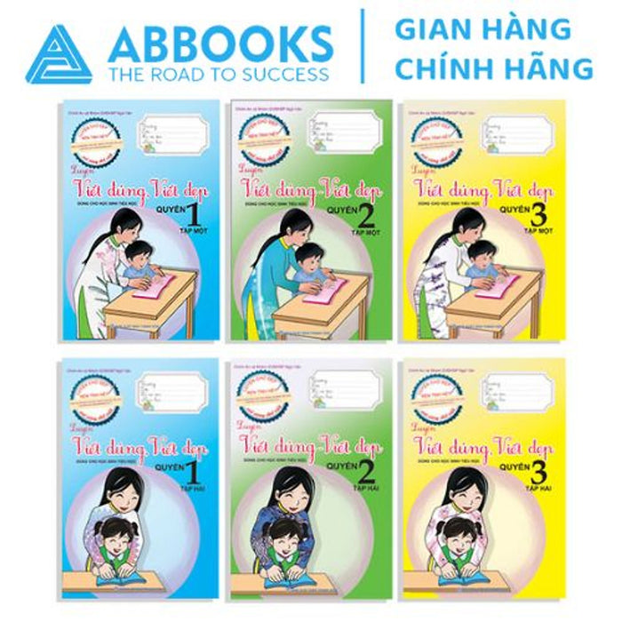 Bộ 6 Cuốn Sách Tô Chữ Cho Bé - Luyện Viết Đúng Viết Đẹp - Abbooks