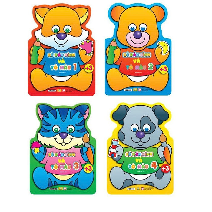 Sách - Bé Dán Hình Và Tô Màu - Ndbooks