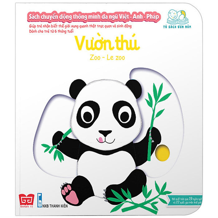 Sách - Sách Tương Tác - Sách Chuyển Động Thông Minh Đa Ngữ Việt-Anh-Pháp - Vườn Thú - Zoo-Le Zoo