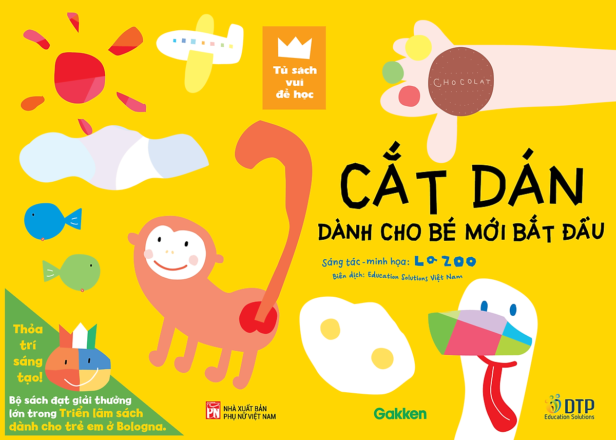 Sách - Dtpbooks - Cắt Dán Dành Cho Bé Mới Bắt Đầu - Tủ Sách Vui Để Học