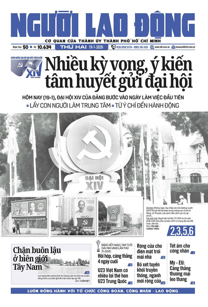 Nhật Báo Người Lao Động Từ Ngày 19-01-2026 Đến 25-01-2026