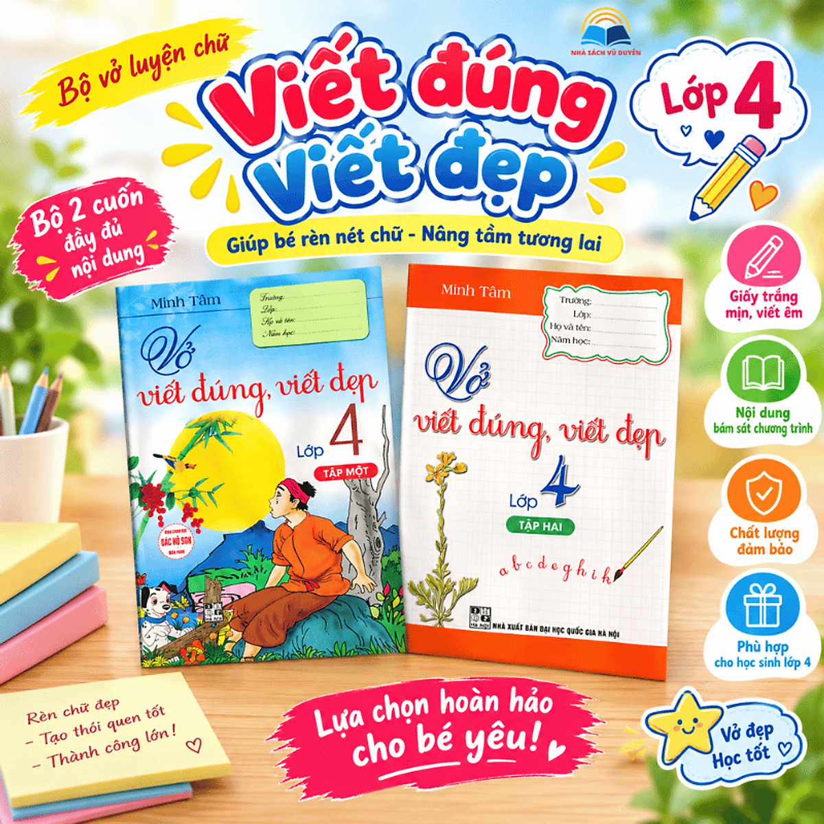 Sách - Vở Viết Đúng Viết Đẹp Lớp 4 (Tập 1 & Tập 2) – Chuẩn Theo Chương Trình Sgk Mới