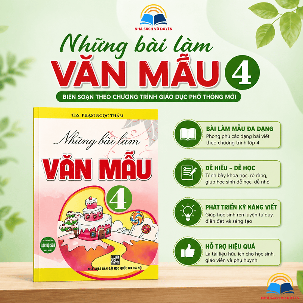 Sách - Những Bài Làm Văn Mẫu Lớp 4 – Tham Khảo Theo Sgk Mới, Giúp Học Sinh Viết Văn Hay, Đúng Ý, Dễ Hiểu