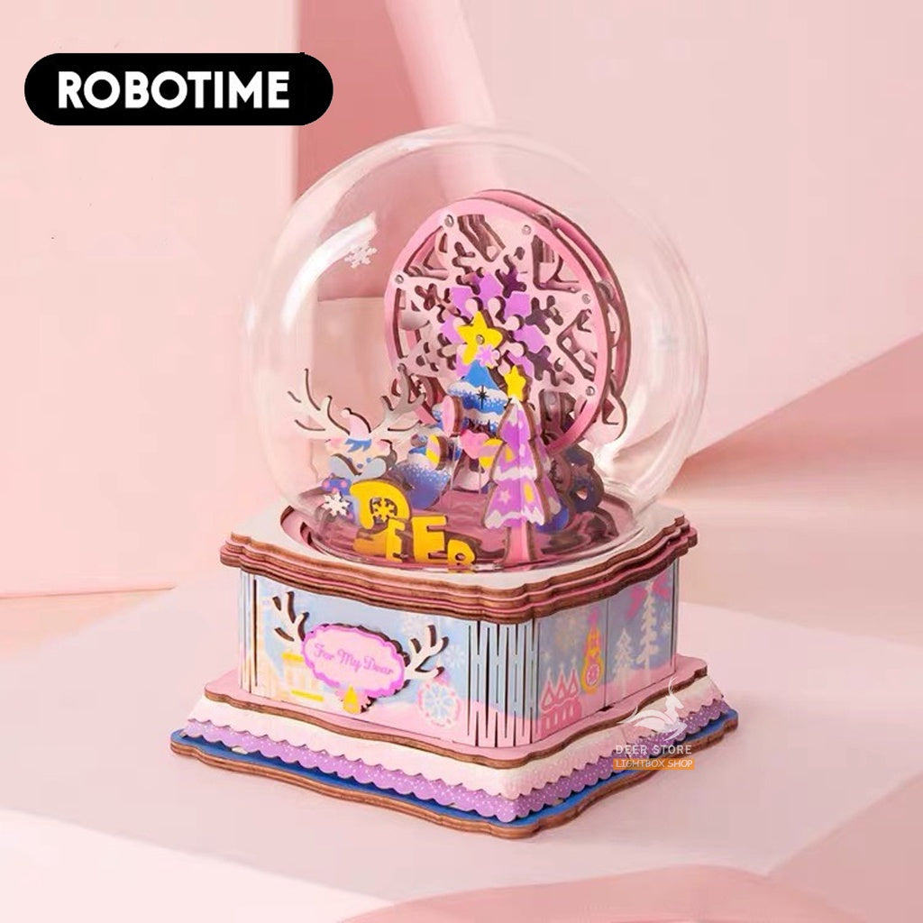 [BẢN QUỐC TẾ TIẾNG ANH] Mô hình Hộp âm nhạc - Đồ chơi lắp ráp bằng gỗ 3D - Robotime DIY Music Box AM41 - AM45