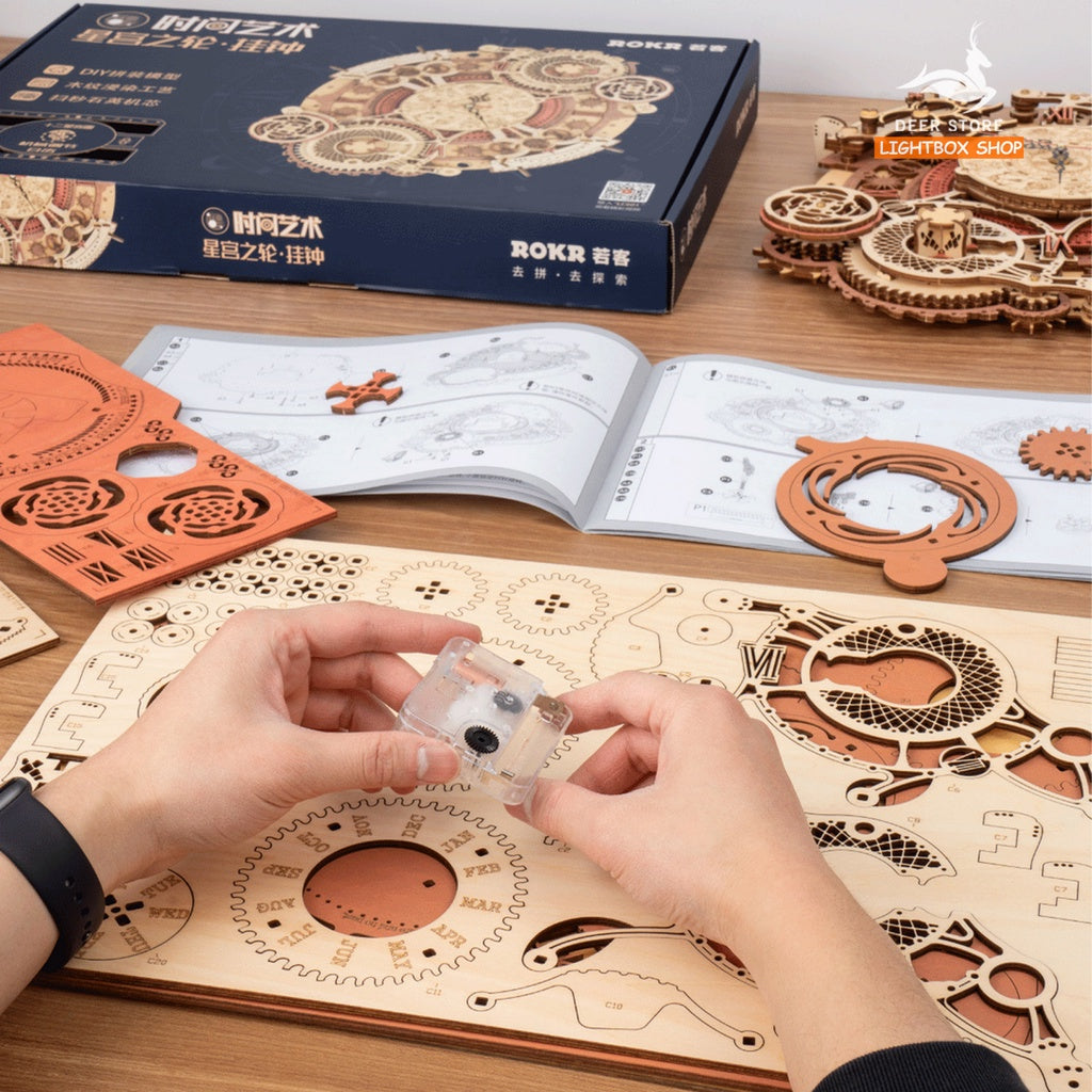 [BẢN TIẾNG ANH] Mô hình Đồng hồ treo tường Robotime Zodiac Wall Clock | LC601. Đồng hồ treo tường cung hoàng đạo