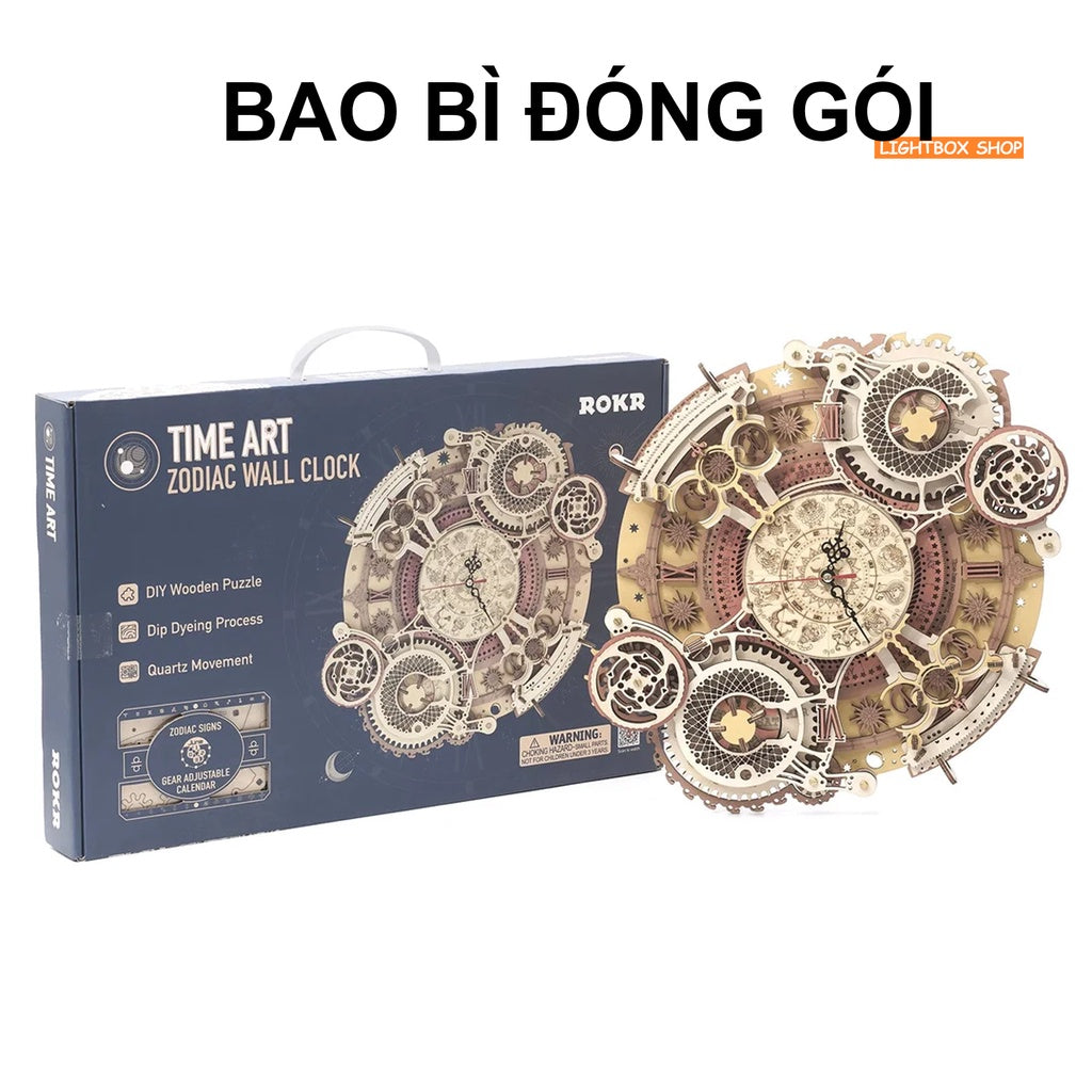 [BẢN TIẾNG ANH] Mô hình Đồng hồ treo tường Robotime Zodiac Wall Clock | LC601. Đồng hồ treo tường cung hoàng đạo