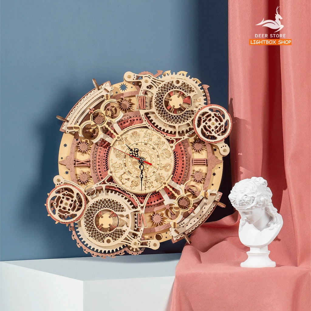 [BẢN TIẾNG ANH] Mô hình Đồng hồ treo tường Robotime Zodiac Wall Clock | LC601. Đồng hồ treo tường cung hoàng đạo