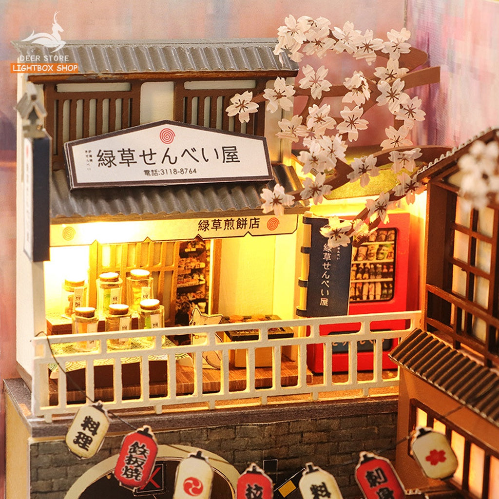 Mô hình 3D Book Nook Sakura DIY bằng gỗ. Sakura Holidays. Nhà búp bê TẶNG KEO DÁN VÀ NHÍP THƯỚC M2211. Quà tặng ý nghĩa