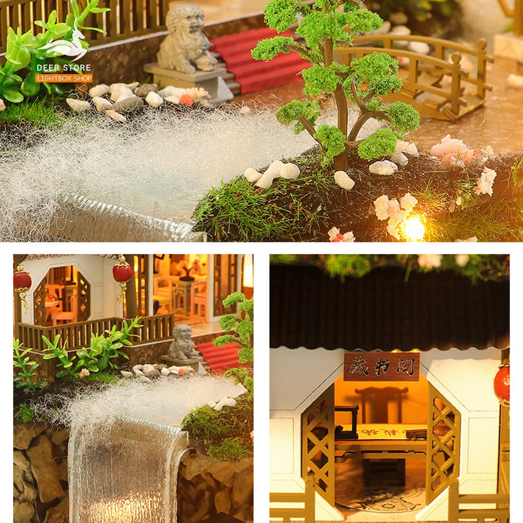 Nhà búp bê tự làm Xứ sở thần tiên diy bằng gỗ. Tặng MICA BẢO VỆ, KEO DÁN, DỤNG CỤ VÀ NHẠC. Mô hình Nhà Gỗ 3d PC2203