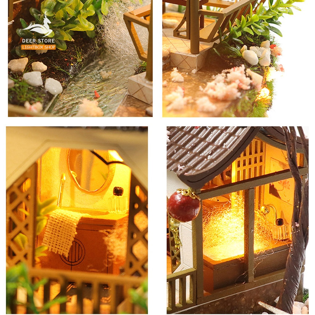 Nhà búp bê tự làm Xứ sở thần tiên diy bằng gỗ. Tặng MICA BẢO VỆ, KEO DÁN, DỤNG CỤ VÀ NHẠC. Mô hình Nhà Gỗ 3d PC2203
