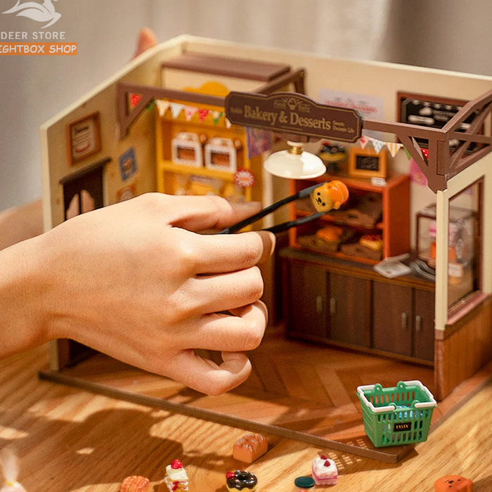 Mô hình Tiệm Bánh nướng Nhà Búp bê ROBOTIME. Rolife Becka's Baking House DIY Miniature House DG161