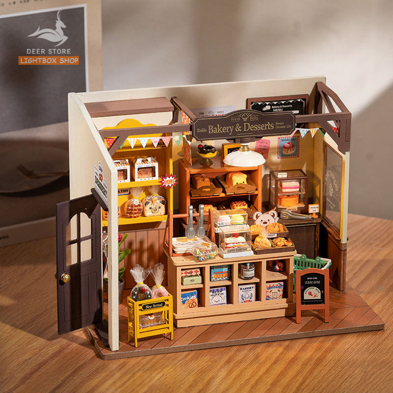 Mô hình Tiệm Bánh nướng Nhà Búp bê ROBOTIME. Rolife Becka's Baking House DIY Miniature House DG161