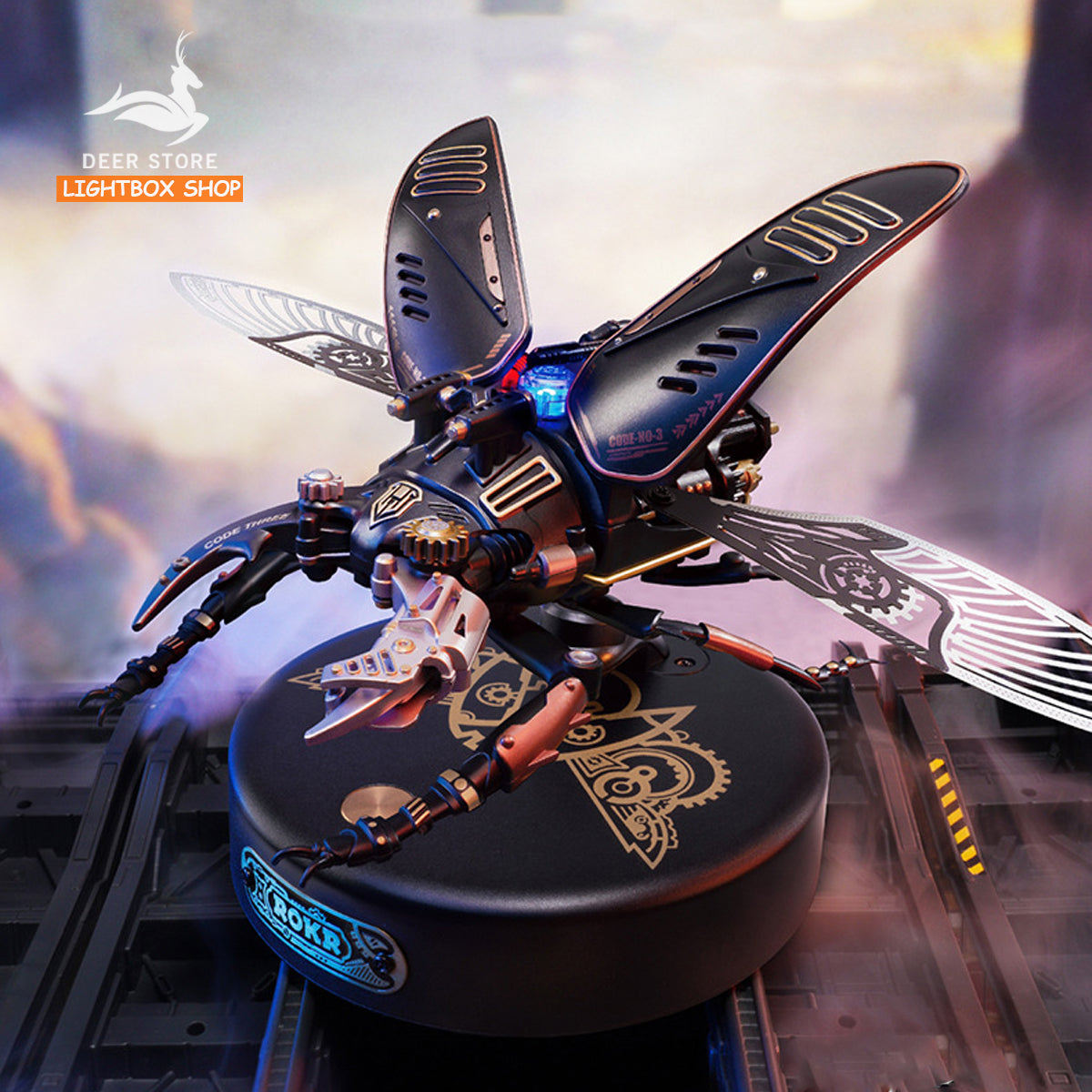 Mô Hình 3D Tự Lắp Ráp ROBOTIME ROKR Bọ Cánh Cứng Scout Beetle Model DIY 3D Puzzle MI02 Có đèn Led