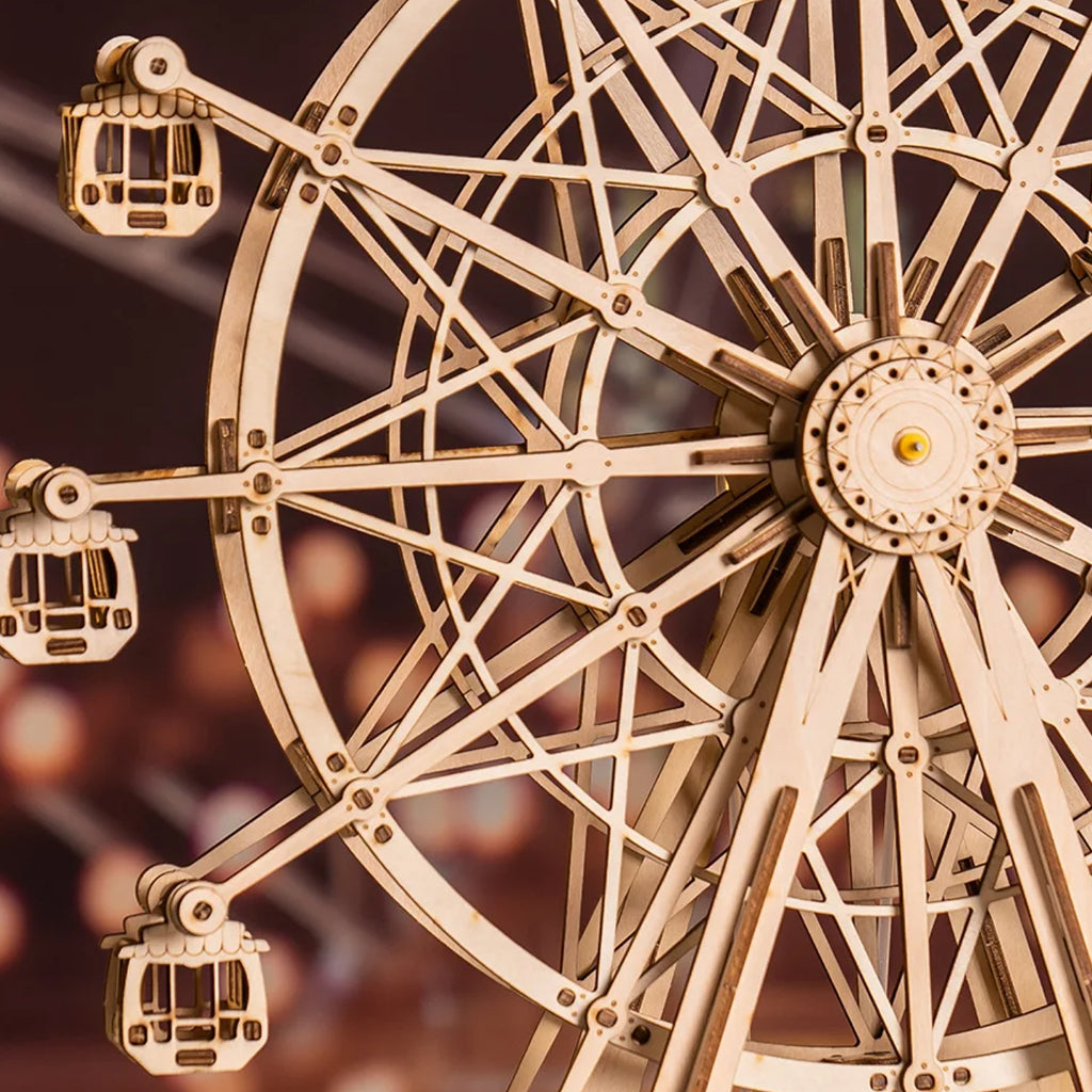Mô hình Hộp nhạc Robotime ROKR Ferris Wheel 3D Wooden Puzzle Music Box TGN01  Đồ chơi lắp ráp 3d bằng gỗ Tự Làm Quà Tặng