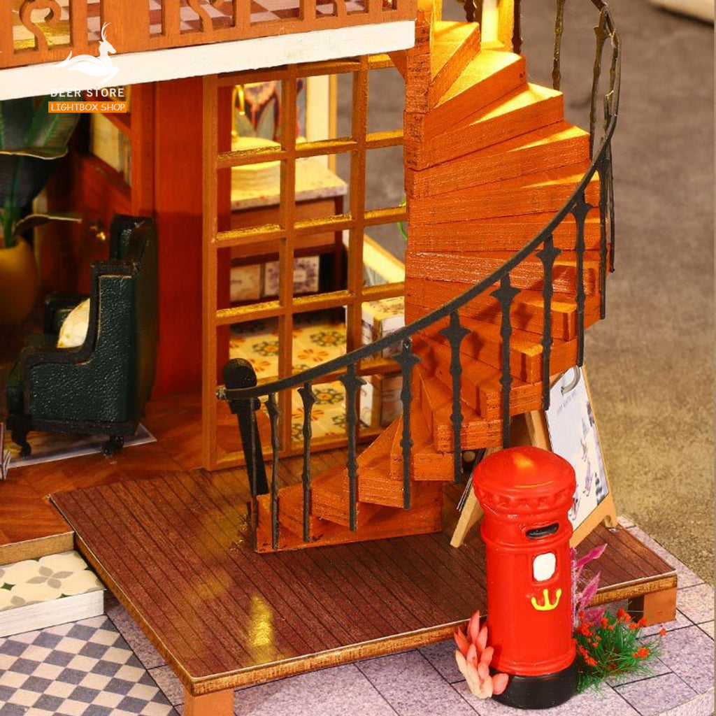 Nhà búp bê Diy tự làm bằng Gỗ. Tặng DỤNG CỤ Và KEO DÁN. Mô hình Nhà Gỗ 3d Cherish Time ES008