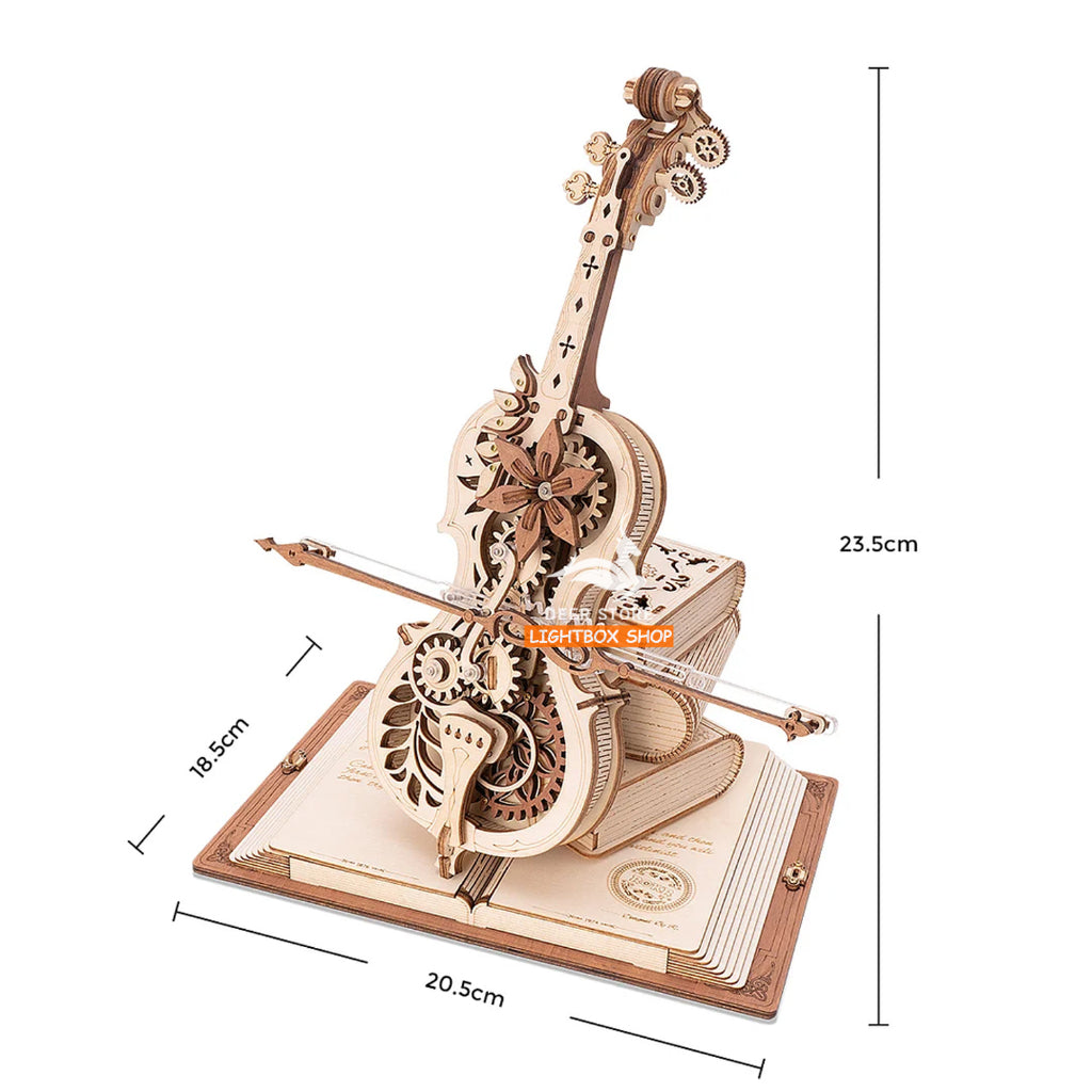 Hộp nhạc Robotime ROKR Magic Piano AMK81 Đồ chơi lắp ráp 3D bằng gỗ. 3D Wooden Puzzle AMK81. Bản Tiếng Anh